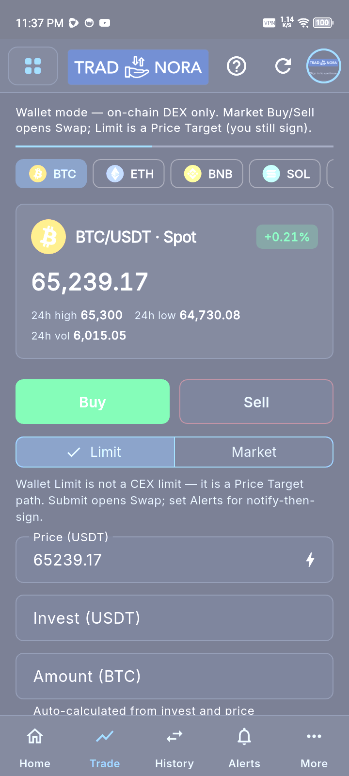 App screenshot (light)